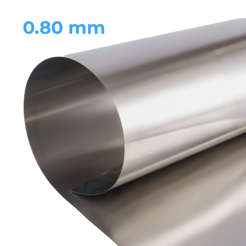 Chapa Fina Inox Mola AISI 301 Encruado 0.80 x 300 x 1000 mm